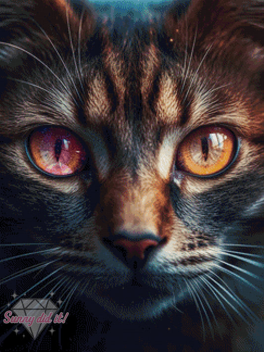 Mystic Cat by Christa.fe KI 60x80cm 95 Farben