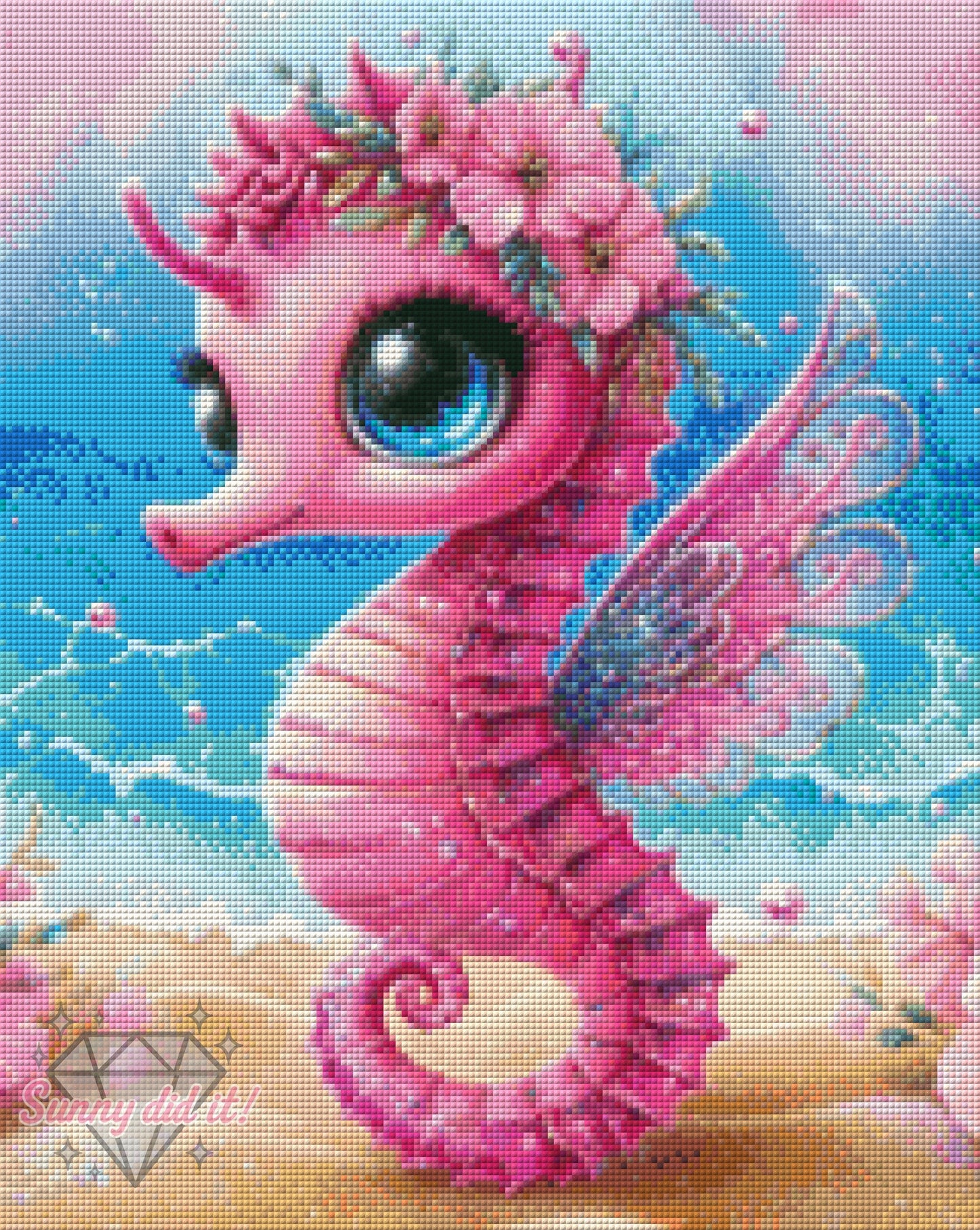 Seepferdchen by Christa.fe KI 40x50cm 110 Farben