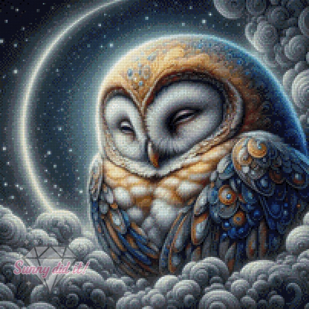 Schleiereule by Marli Forst 50x50cm 95 Farben