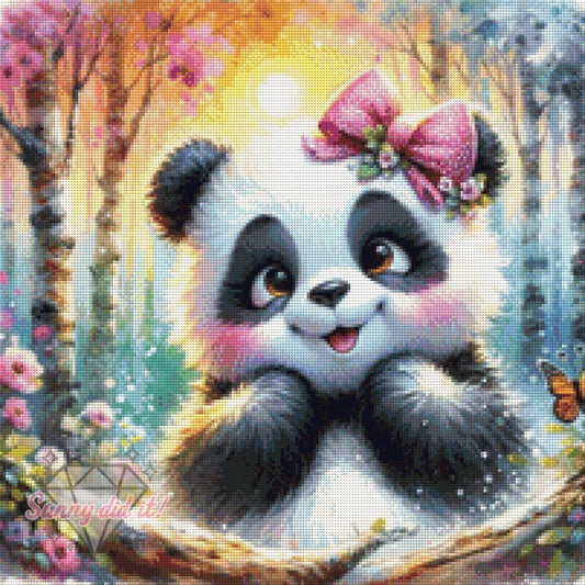 Funny Panda by AI Design by JB Art 50x50cm 110 Farben