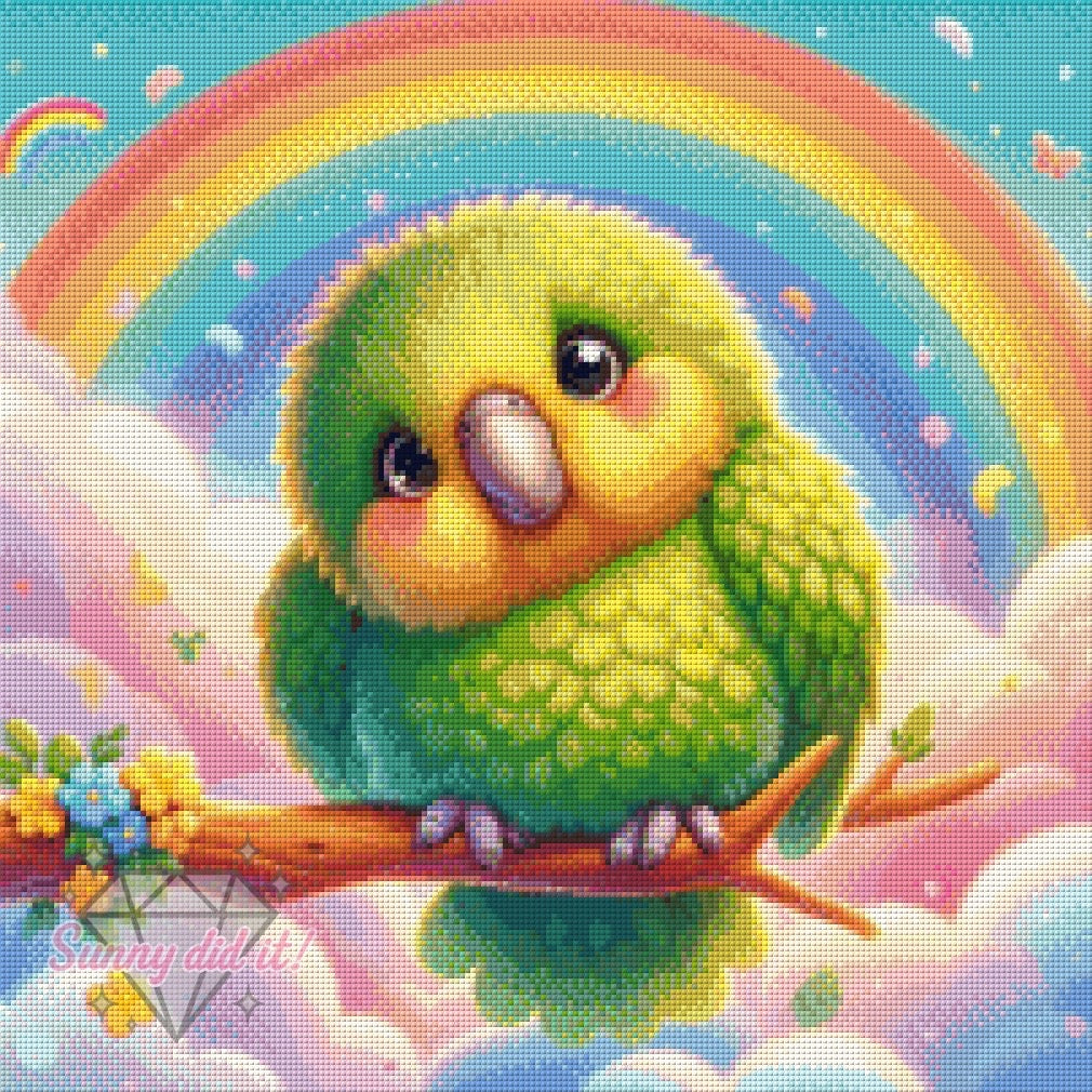 Kakapo by Silvia-ki 50x50cm 105 Farben