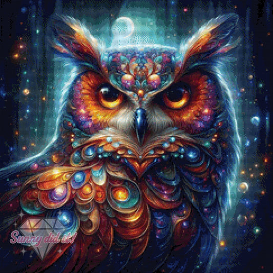 Nachteule by Silvia-ki 60x60cm 110 Farben