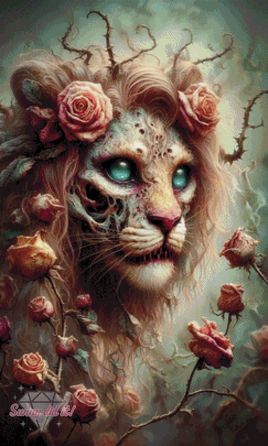 Dark Lion by Teddy's Kreativchaos 60x100cm 110 Farben