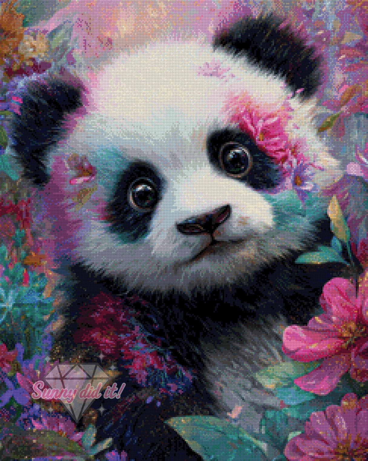 Kuschel-Panda by Funkelreich 60x75cm 115 Farben