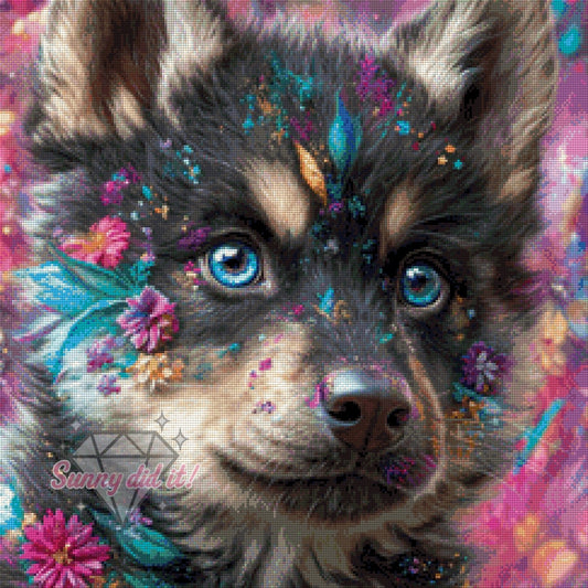 Flowerdog by Funkelreich 60x60cm 125 Farben