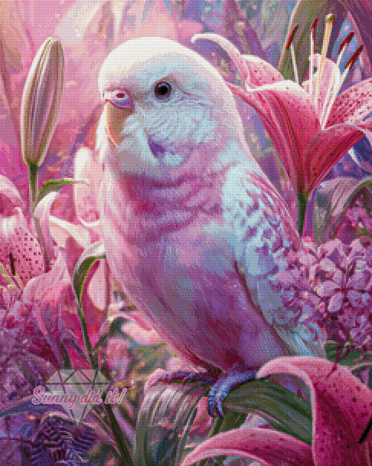 Liliensittich by Funkelreich 60x75cm 120 Farben
