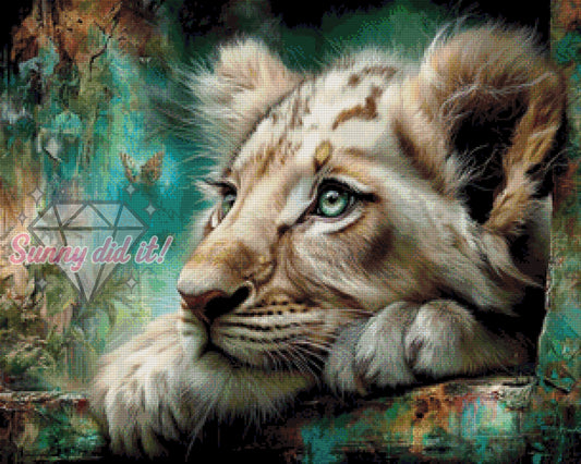 Dschungel-Löwe by CaroFelicia 75x60cm 110 Farben