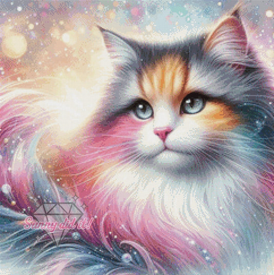 Fluffy Cat by Christa.fe KI 60x60cm 105 Farben