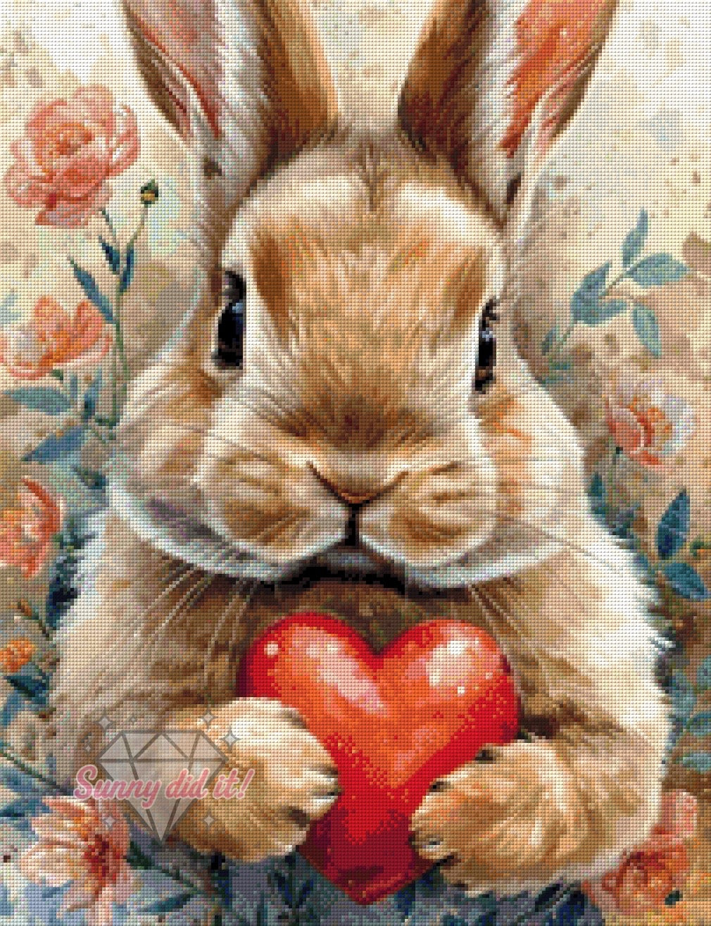 Love Bunny by Christa.fe KI 50x65cm 115 Farben