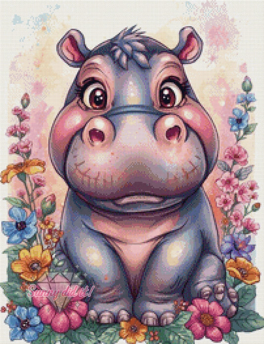 Flowerhippo by Christa.fe KI 50x65cm 110 Farben