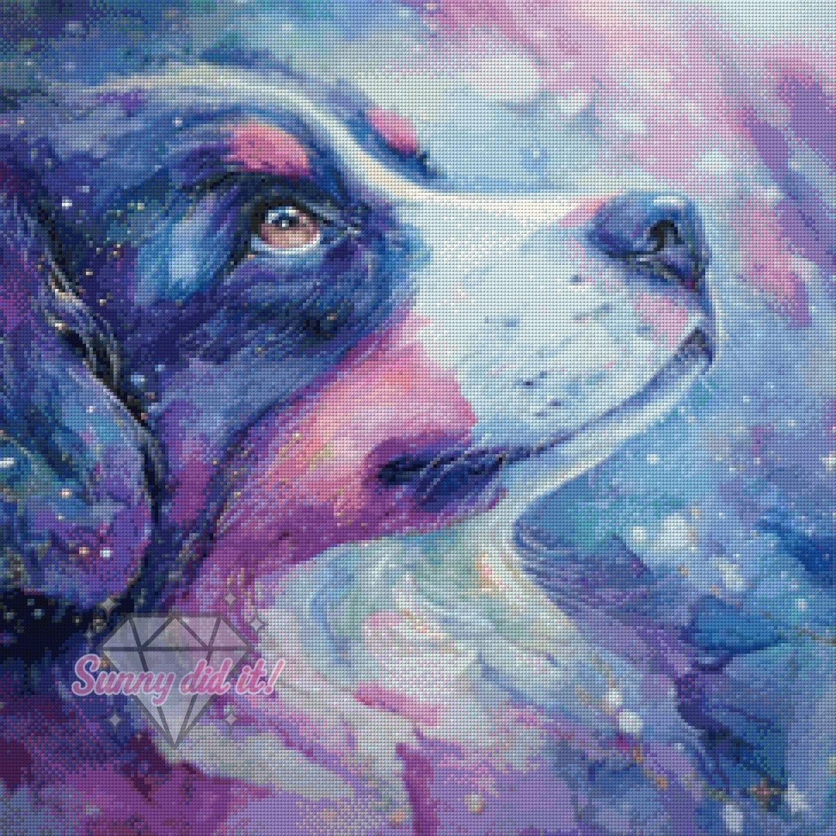In the distance - Berner Sennenhund by Shiny Unicorn Ai 60x60cm 95 Farben