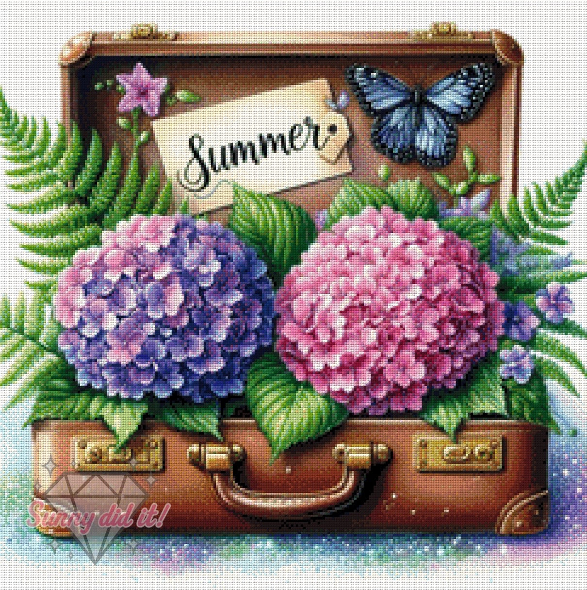 Sommer im Gepäck by Christa.fe KI 60x60cm 150 Farben