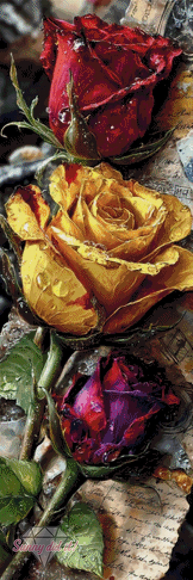 Language of Love by CaroFelicia 40x120cm 130 Farben