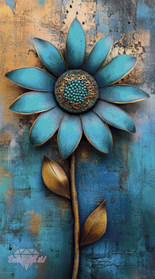 Blue Blossom by CaroFelicia 50x90cm 125 Farben