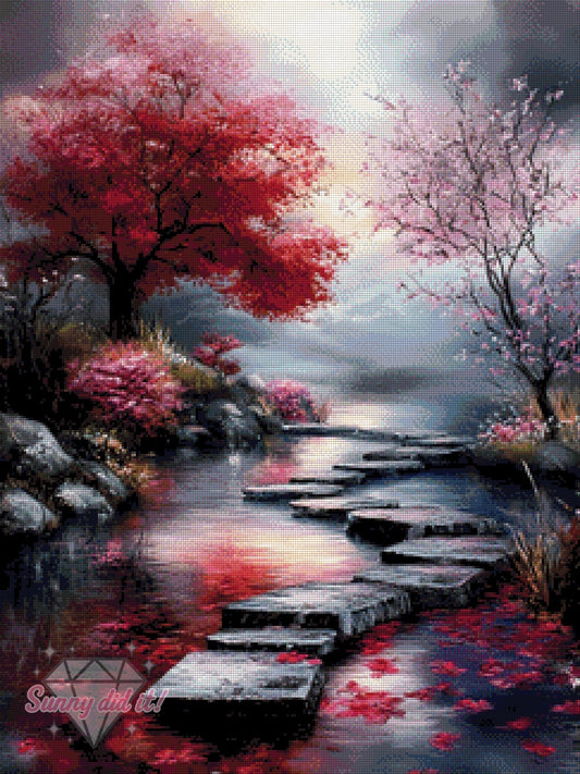 Dunkler Pfad by CaroFelicia 60x80cm 110 Farben