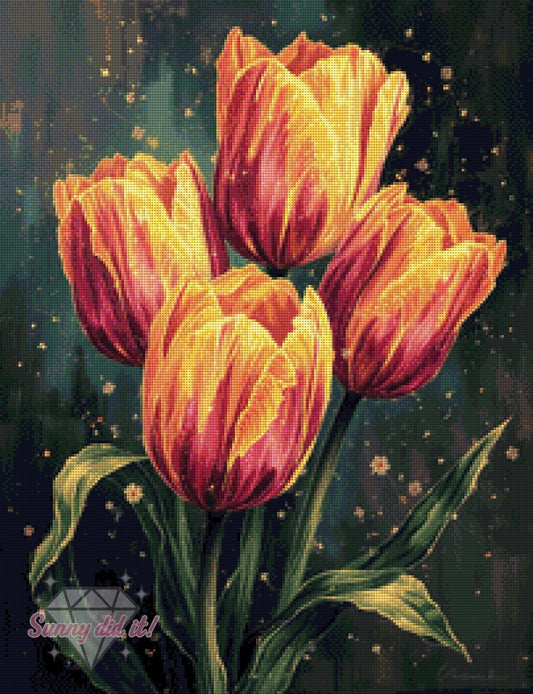 Tulips by Sunny did it! 50x65cm 95 Farben