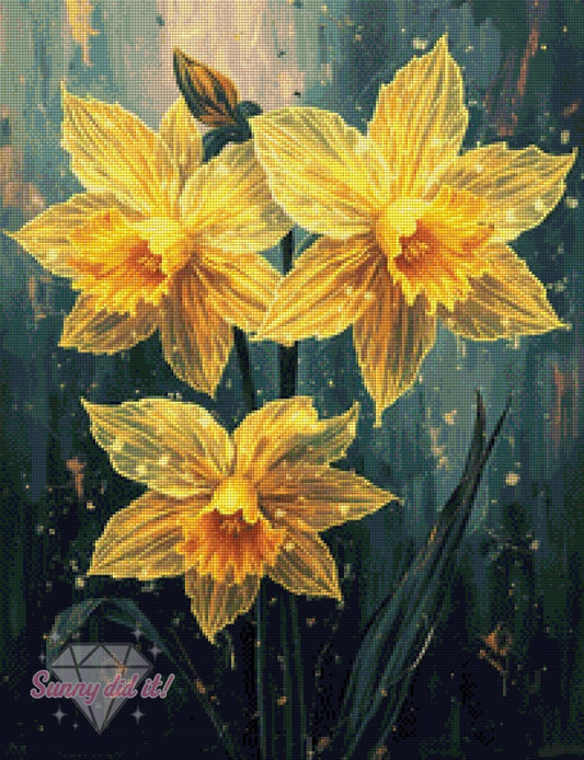 Daffodils by Sunny did it! 50x65cm 100 Farben
