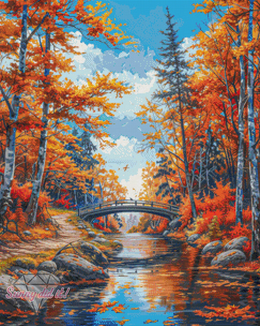 Waldbrücke by Funkelreich 60x75cm 125 Farben