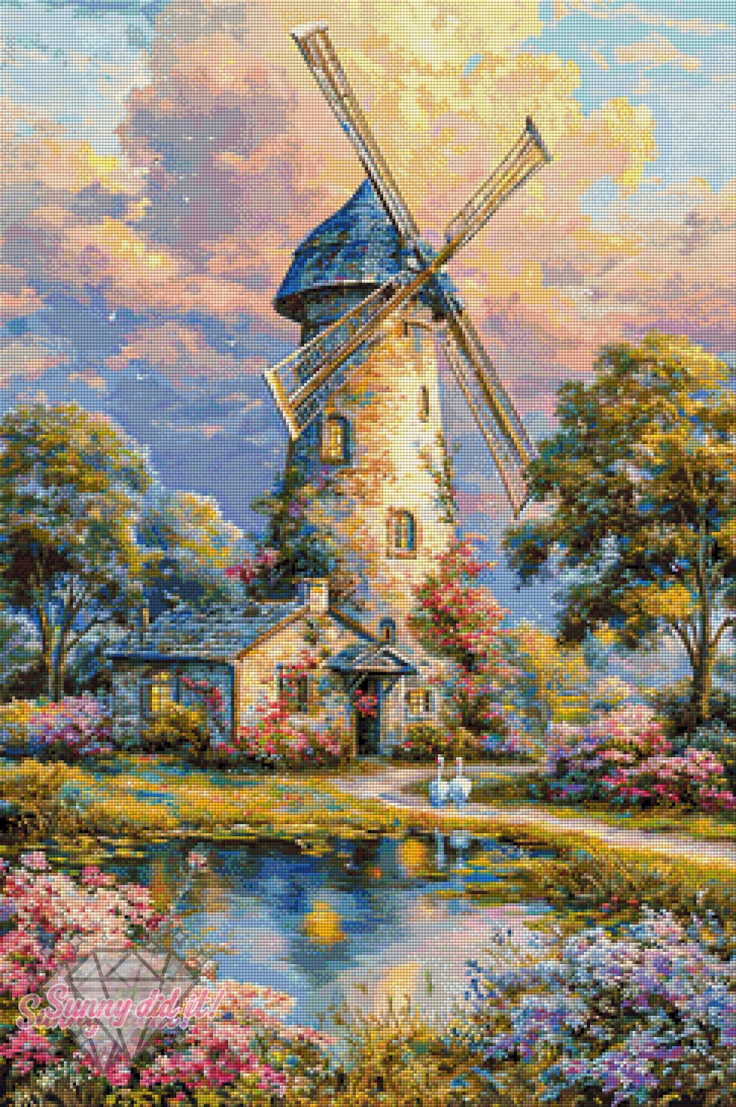 Windmühle by Funkelreich 60x90cm 125 Farben
