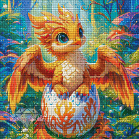 Phönixküken by Funkelreich 50x50cm 100 Farben