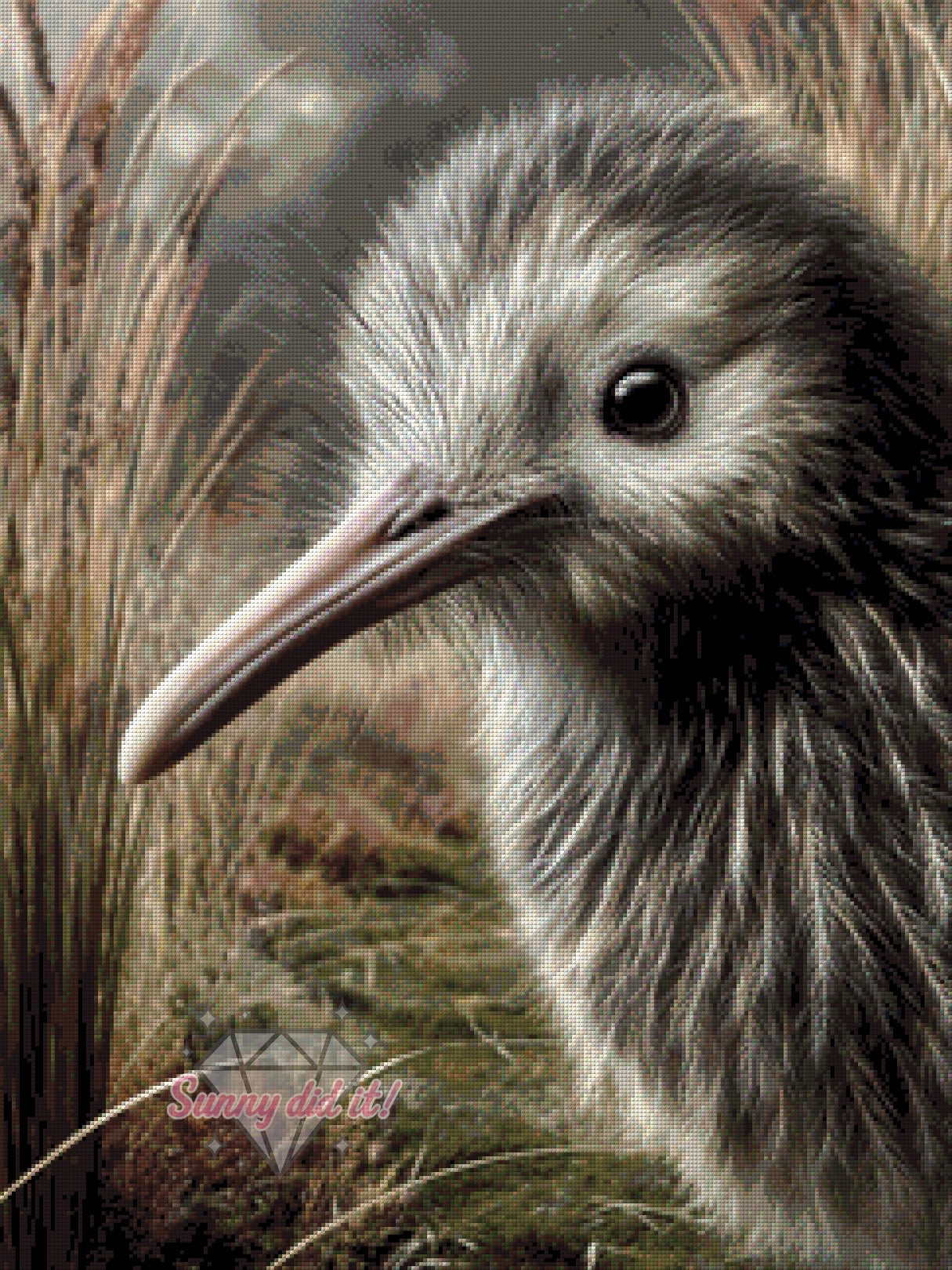 Brown Kiwi by CaroFelicia 60x80cm 75 Farben
