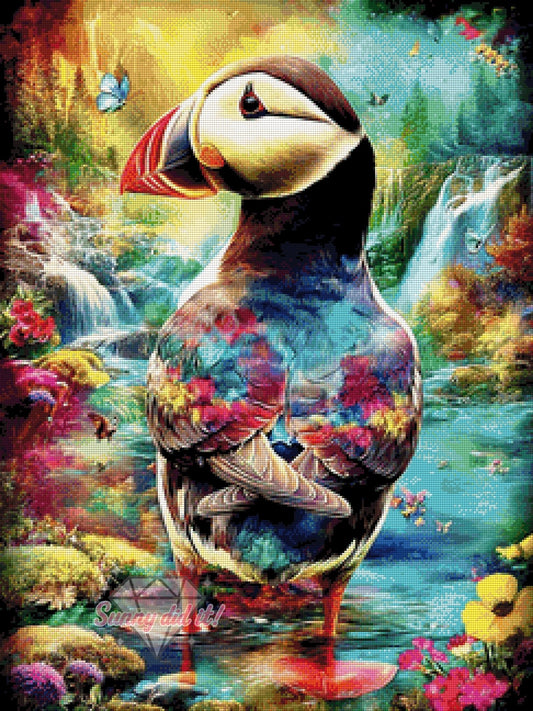 Papageitaucher by CaroFelicia 60x80cm 165 Farben