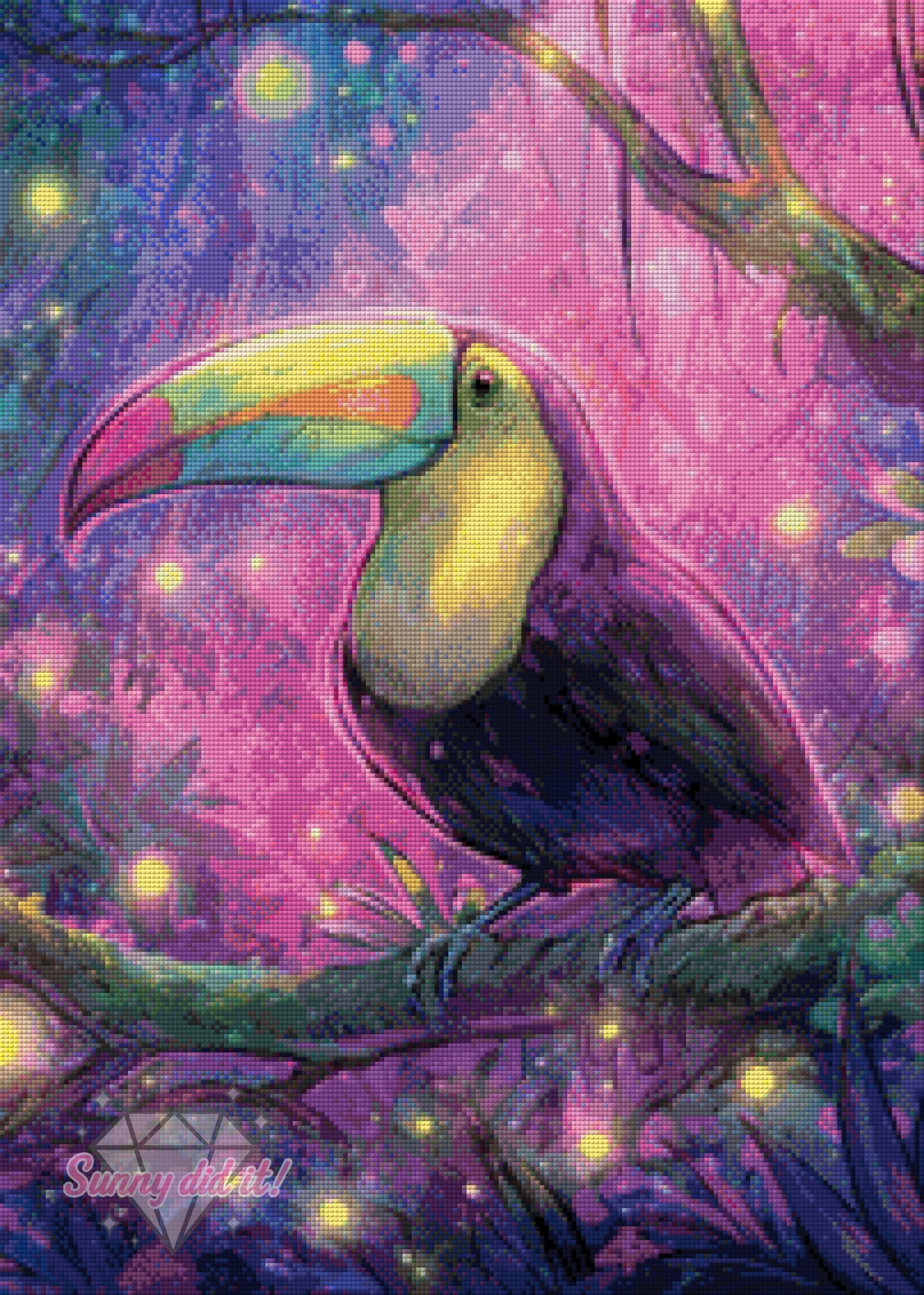 Tucan by Shiny Unicorn Ai 50x70cm 100 Farben