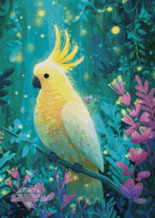 Kakadu by Shiny Unicorn Ai 50x70cm 90 Farben