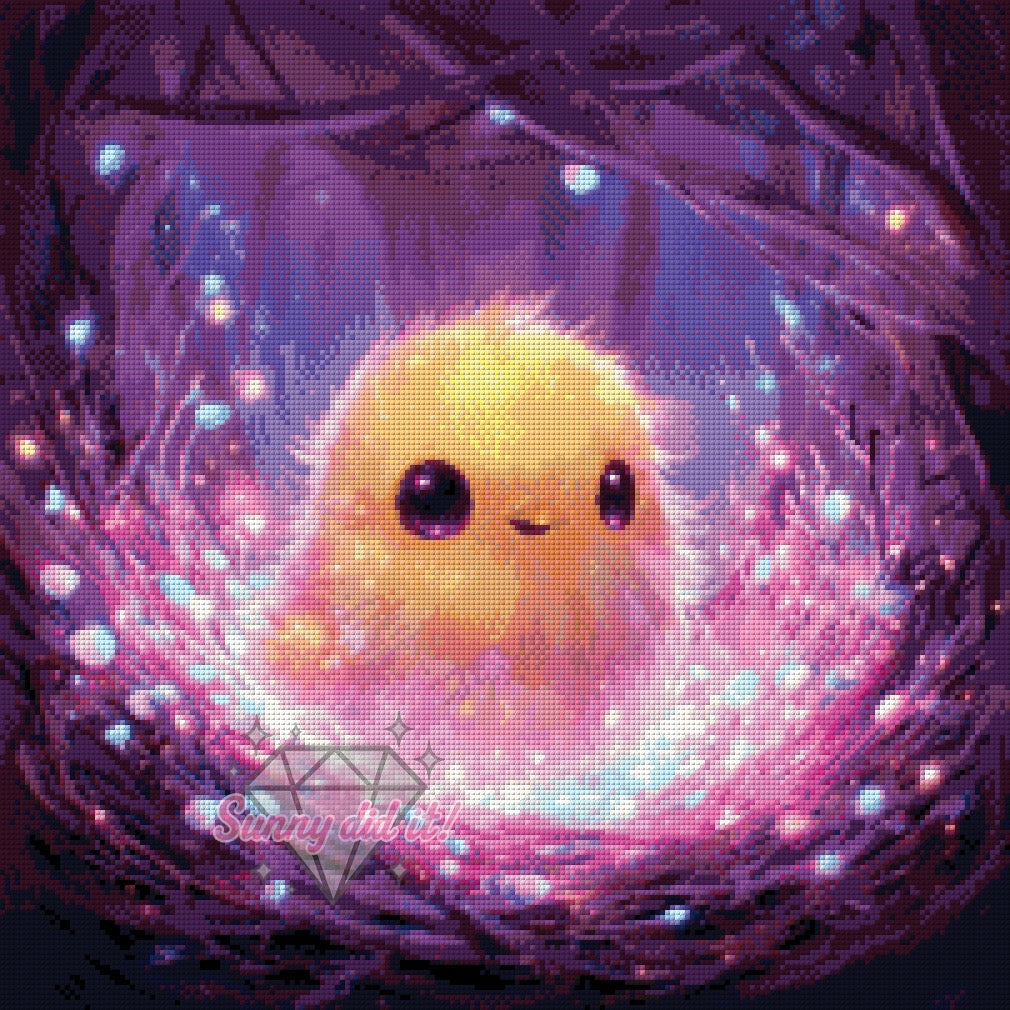 Küken by Shiny Unicorn Ai 50x50cm 75 Farben