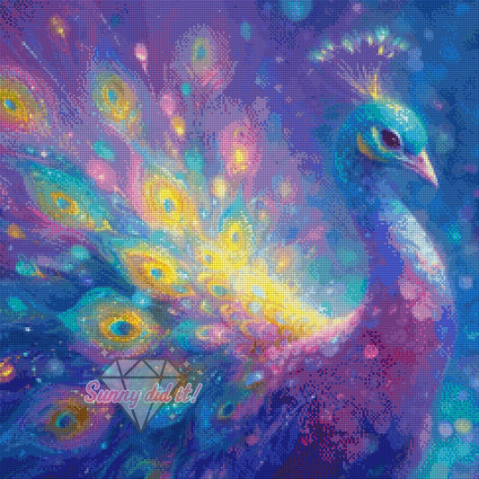 Pfau by Shiny Unicorn Ai 60x60cm 110 Farben