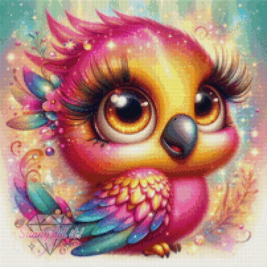 Rainbow Papagei by Sandra's KI Designs 50x50cm 125 Farben