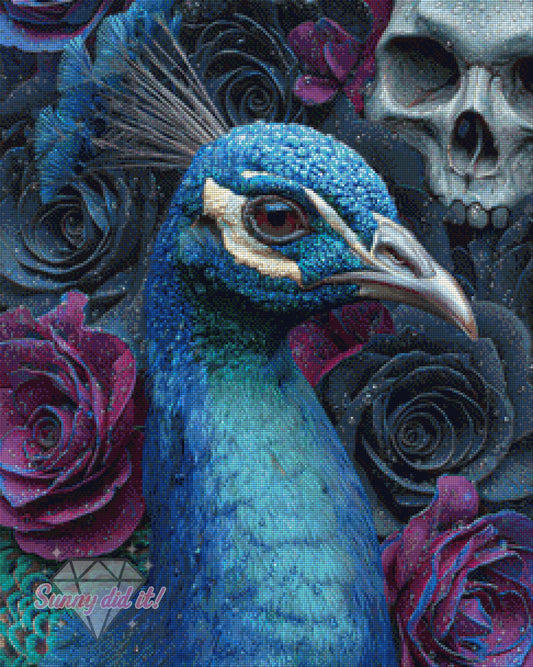 Schattenpfau by Funkelreich 60x75cm 100 Farben