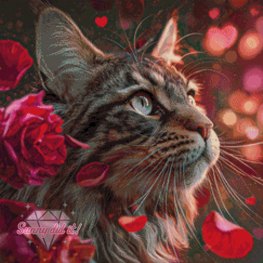Valentinskatze by Funkelreich 60x60cm 100 Farben