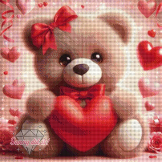 Teddy Love by Silvia-ki 50x50cm 80 Farben