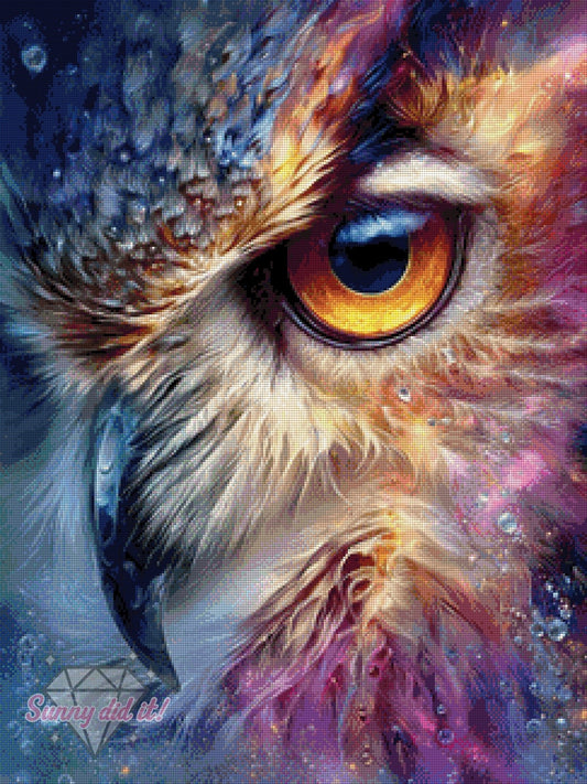 Der Blick - Eule 2.0 by CaroFelicia 60x80cm 130 Farben