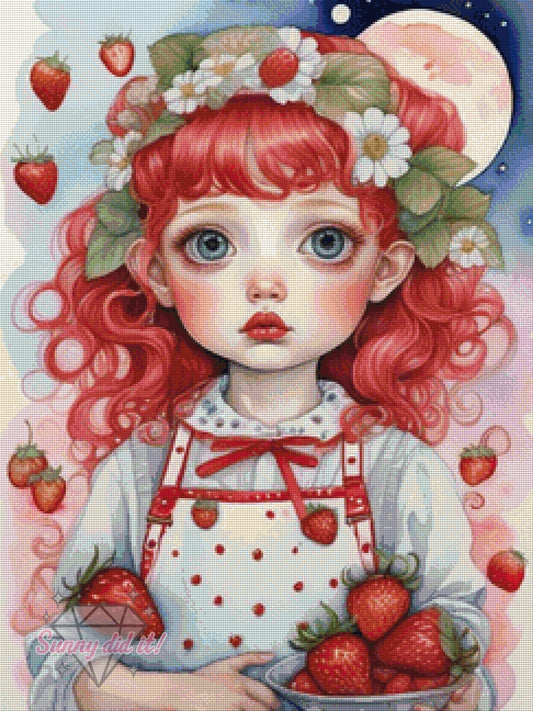 Strawberry Girl 2.0 by Cre8tive Diamond Art 60x80cm 100 Farben