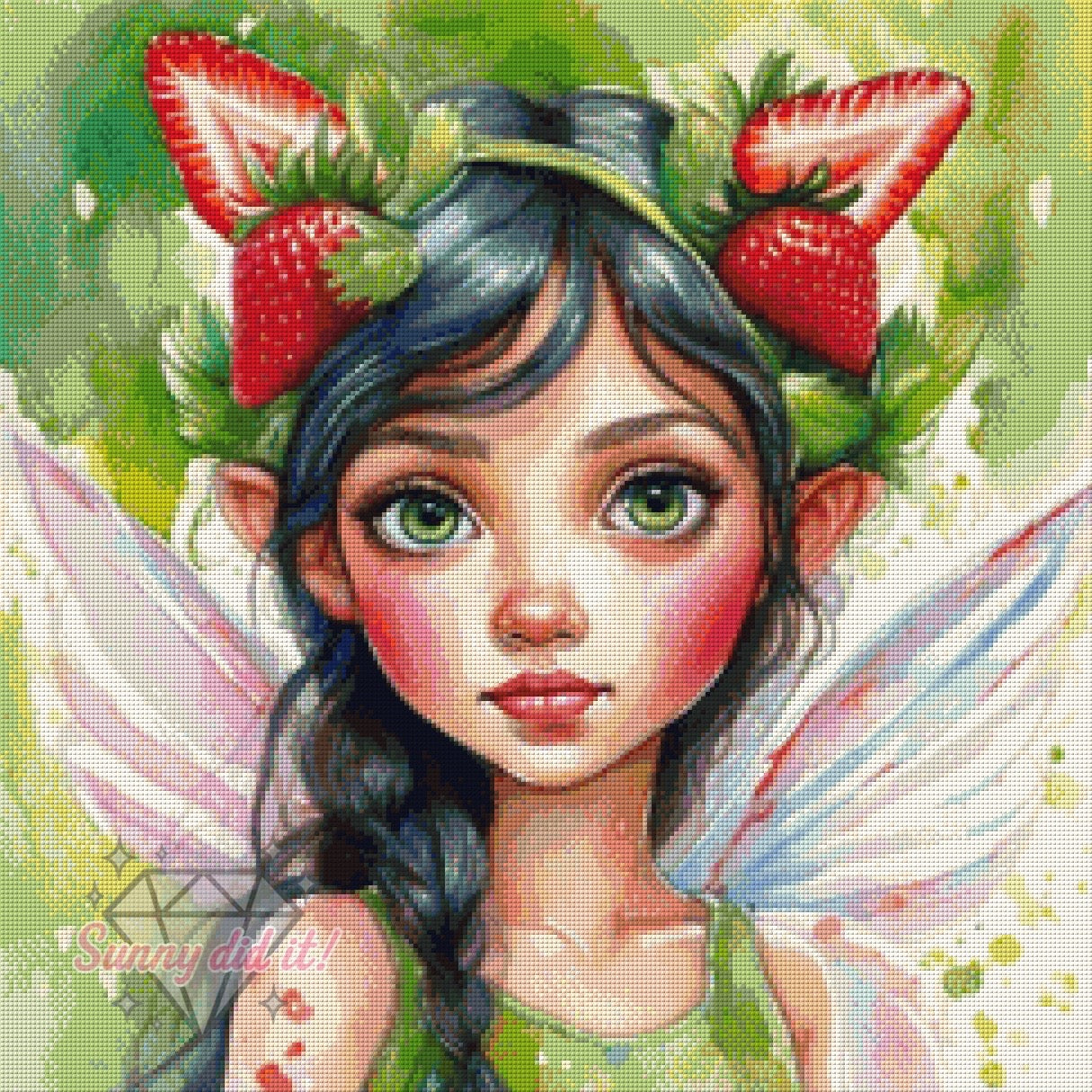 Strawberry Fairy by Cre8tive Diamond Art 60x60cm 100 Farben