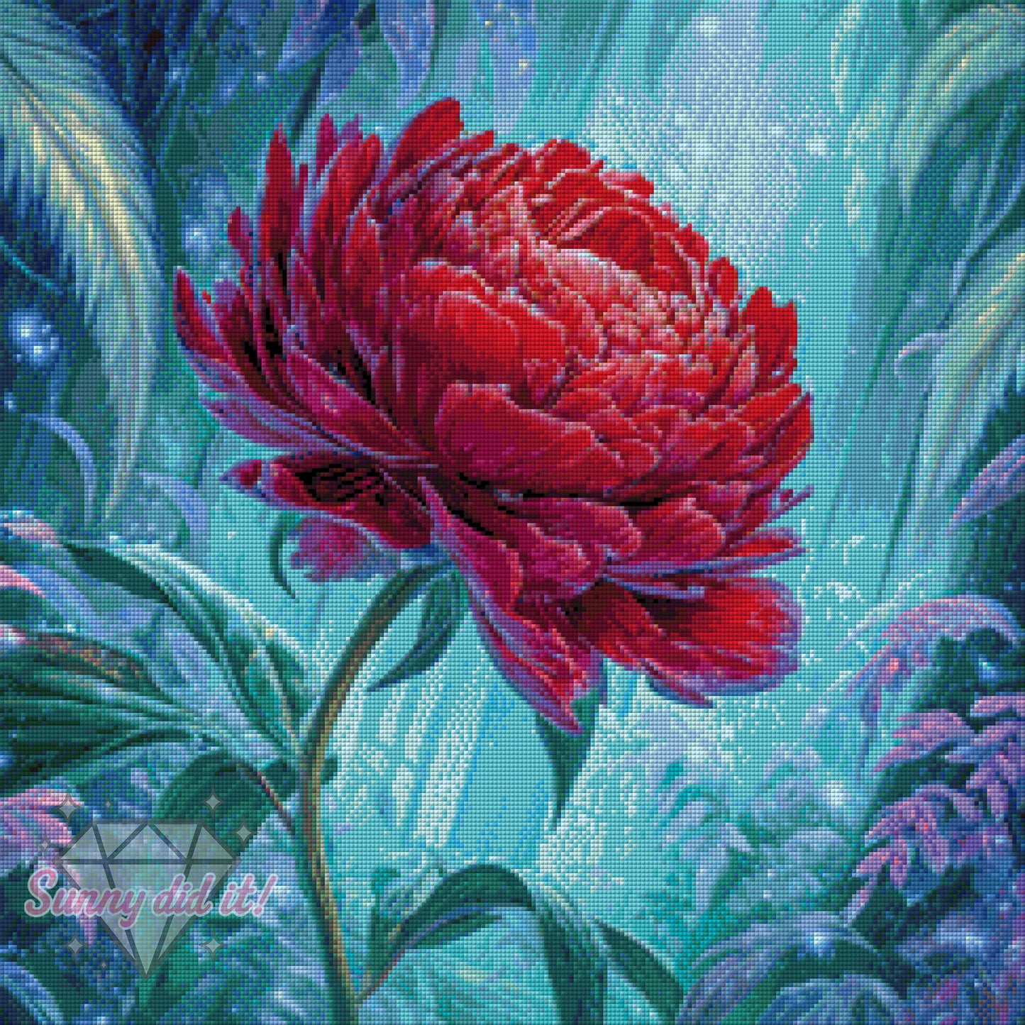 Pfingstrose by Funkelreich 60x60cm 100 Farben