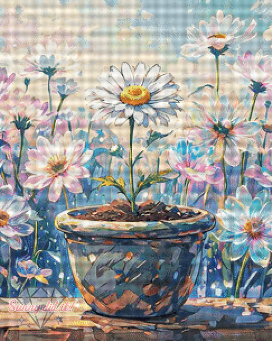 Topfpflanze by tiki_DIAMONDS.ai 60x75cm 100 Farben