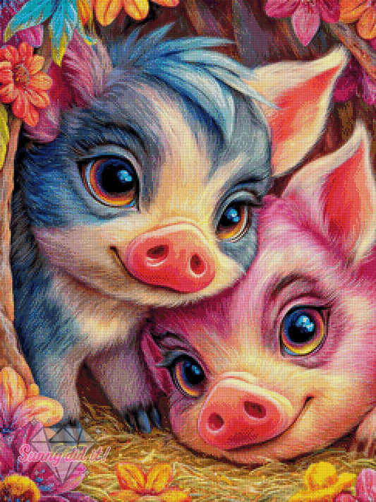 Lotti und Lino by Sweet_Loco_AI 60x80cm 120 Farben