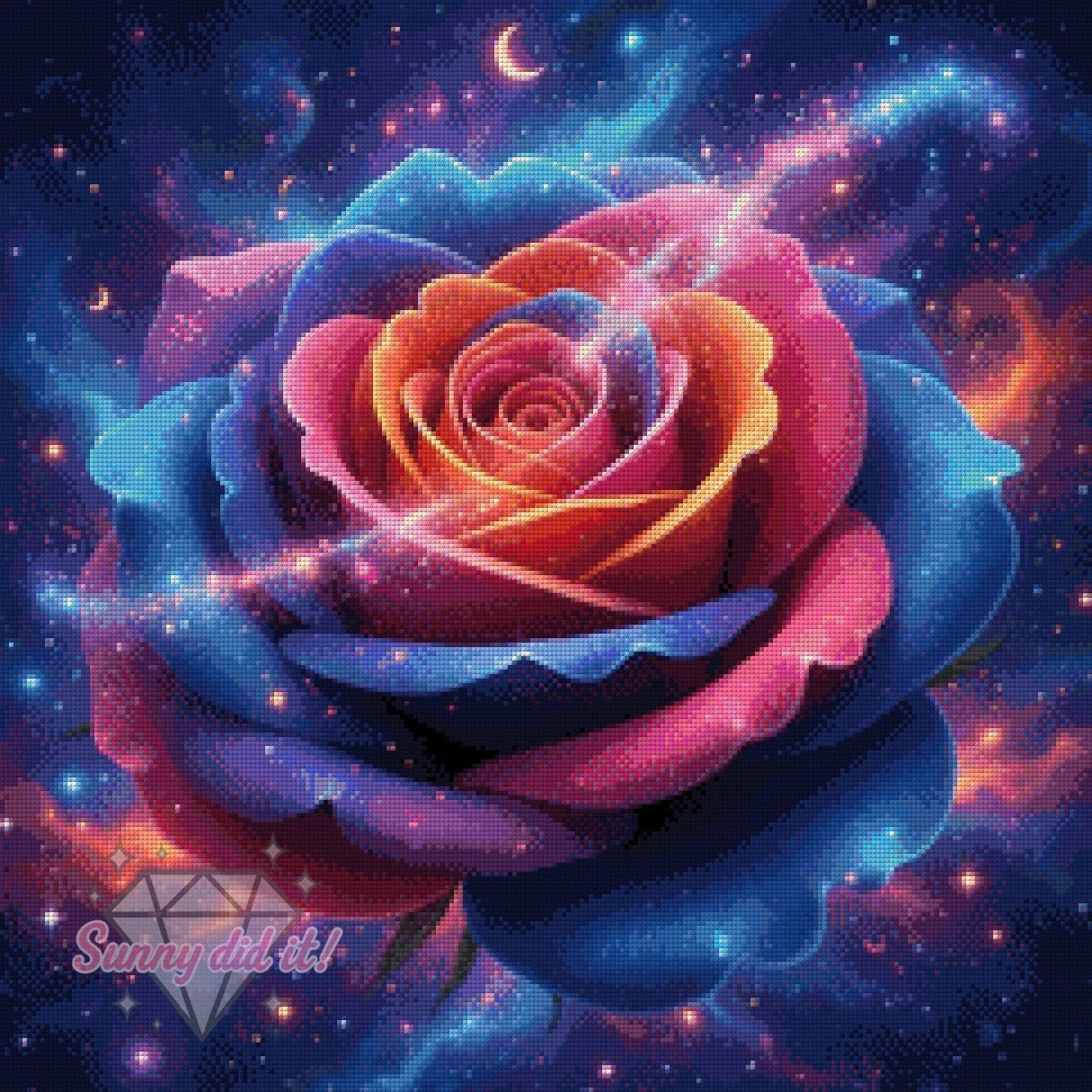 Cosmos Rose by Sandra's KI Designs 60x60cm 90 Farben