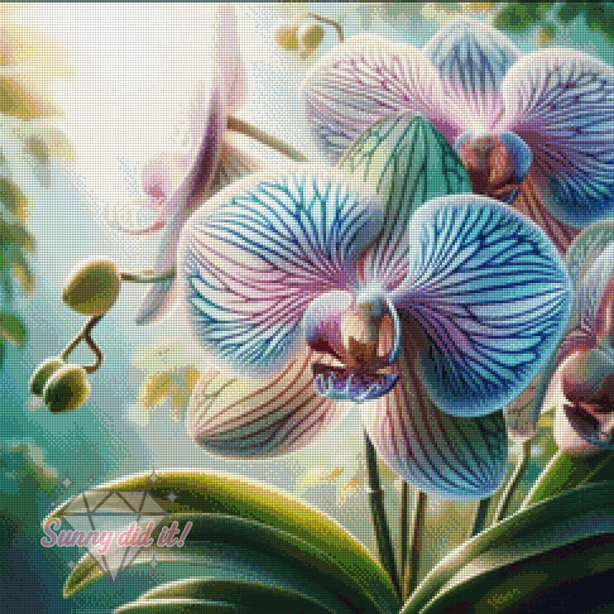Orchidee by Silvia-ki 60x60cm 105 Farben