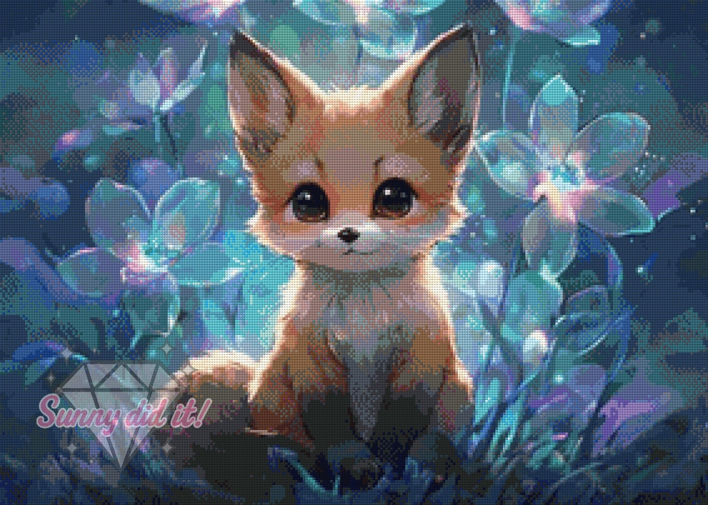 Foxy by Tiki_DIAMONDS.ai 70x50cm 75 Farben