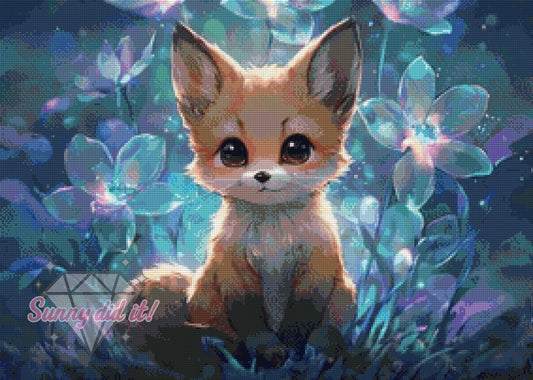 Foxy by Tiki_DIAMONDS.ai 70x50cm 75 Farben