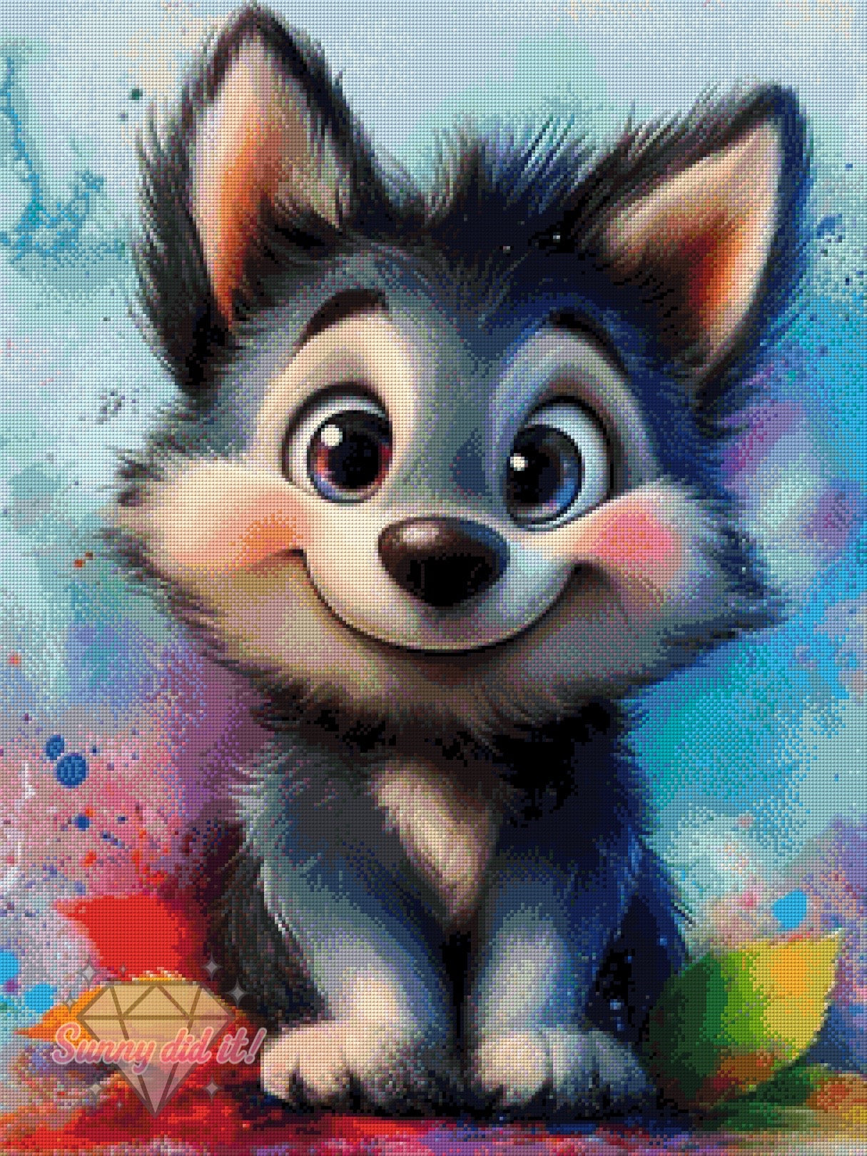 Husky by CaroFelicia 60x80cm 110 Farben