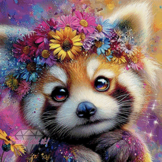 Red Panda by CaroFelicia 60x60cm 125 Farben