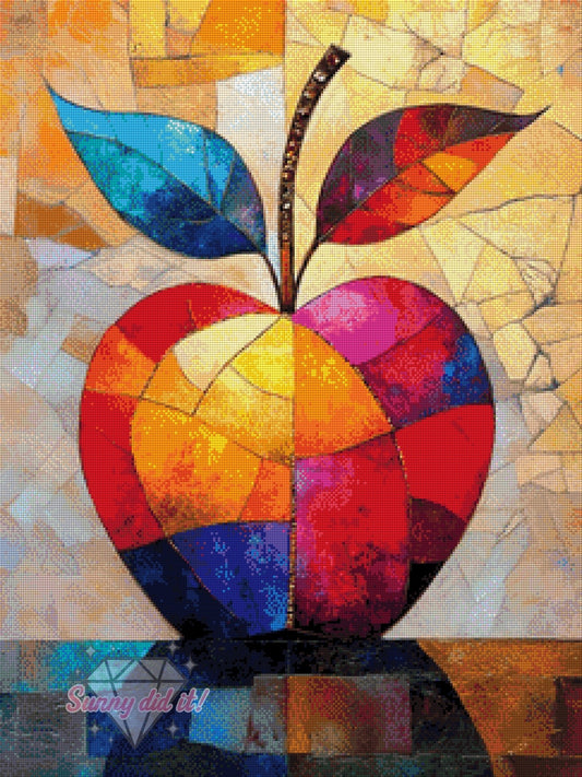 Abstrakter Apfel by CaroFelicia 60x80cm 120 Farben