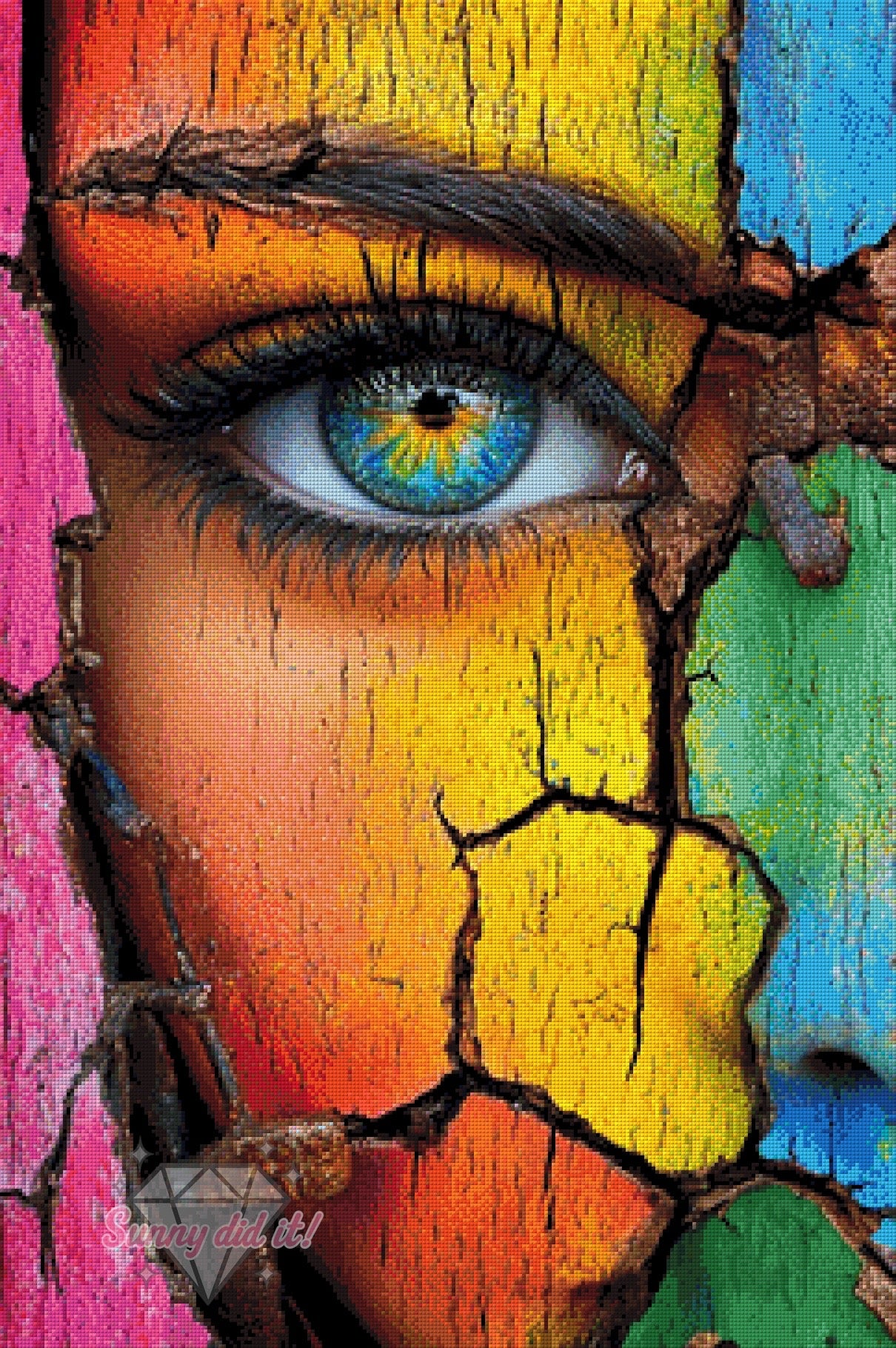 Intense Eye by CaroFelicia 60x90cm 150 Farben