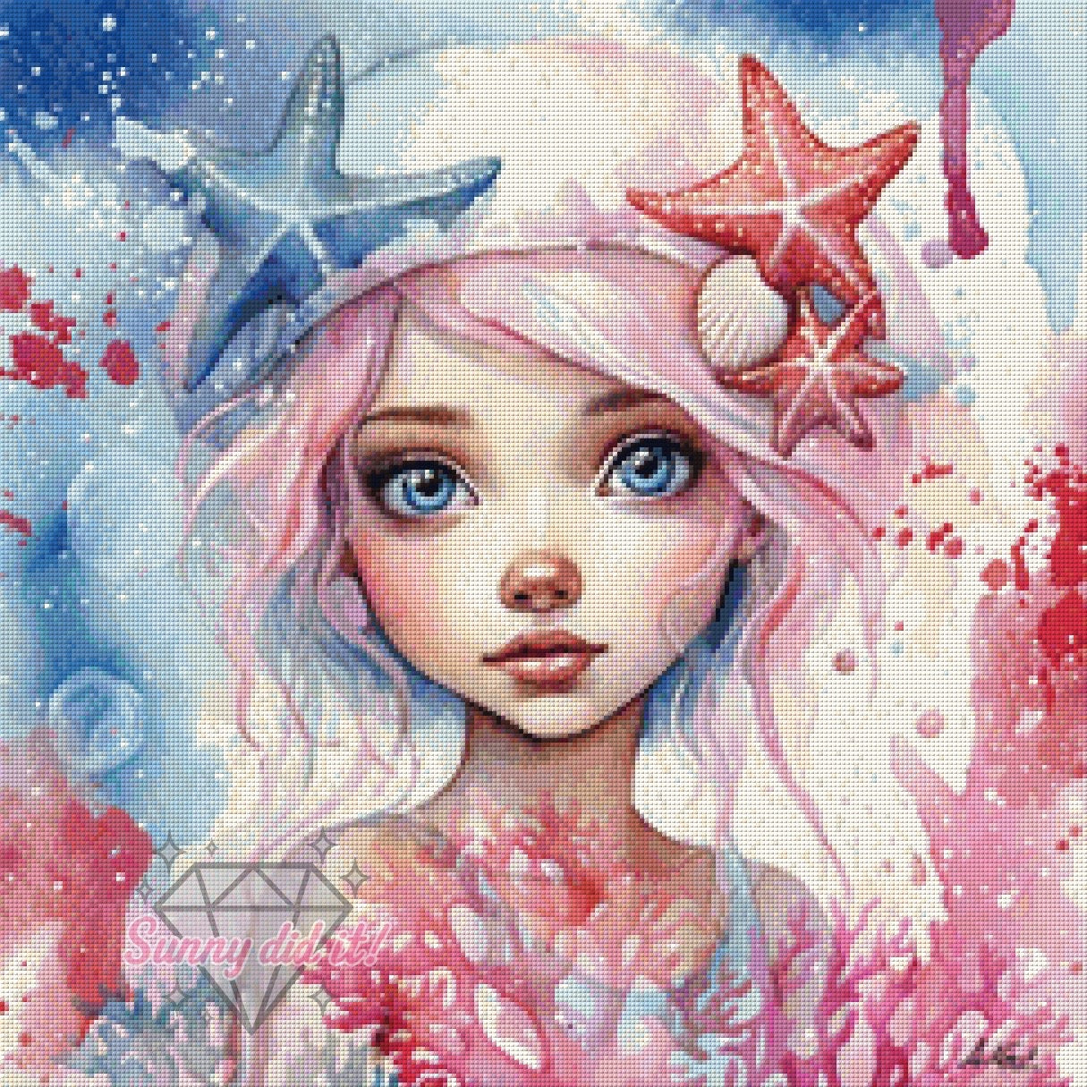 Underwater Girl by Cre8tive Diamond Art 60x60cm 135 Farben