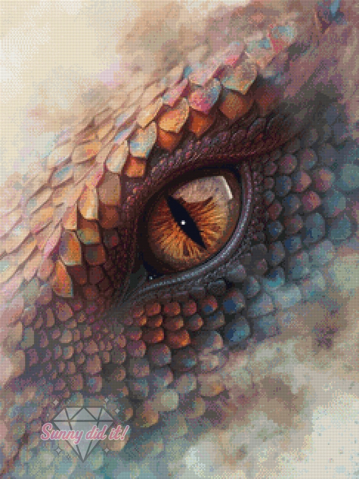 Dragon Eye by Christa.fe KI 60x80cm 100 Farben
